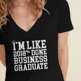 Business Graduation Major I'm Like 2018 Done Women's Jersey Short Sleeve Deep V-Neck Tshirt