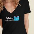 Bytes Of Memories Digital Nostalgia Concept Line Women's Jersey Short Sleeve Deep V-Neck Tshirt