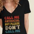 Call Me Antisocial But Please Don't Call Me Introvert Women's Jersey Short Sleeve Deep V-Neck Tshirt Call Me Antisocial But Please Don't Call Me Introvert Women's Jersey Short Sleeve Deep V-Neck Tshirt