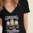 Canning A Taste Of Tradition Nostalgia Craft Women's Jersey Short Sleeve Deep V-Neck Tshirt
