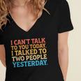I Can't Talk To You Today Introvert Sarcastic Joke Women's Jersey Short Sleeve Deep V-Neck Tshirt I Can't Talk To You Today Introvert Sarcastic Joke Women's Jersey Short Sleeve Deep V-Neck Tshirt