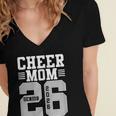 Cheer Mom Senior 2026 Cheerleaders Graduation Mother Women's Jersey Short Sleeve Deep V-Neck Tshirt