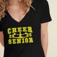 Cheerleading Senior Night Cheer Senior 2025 Graduation 10 Women's Jersey Short Sleeve Deep V-Neck Tshirt