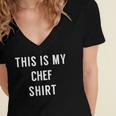 This Is My Chef Shirt Culinary School Graduation Women's Jersey Short Sleeve Deep V-Neck Tshirt