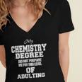 Chemistry Degree Graduation Quote Women's Jersey Short Sleeve Deep V-Neck Tshirt