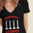 Chemistry Science Joke Graduated Cylinder Graduation T-Shirt Women's Jersey Short Sleeve Deep V-Neck Tshirt