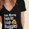 Chicken Nugget Saying Introvert Nuggie Foodie Food Women's Jersey Short Sleeve Deep V-Neck Tshirt Chicken Nugget Saying Introvert Nuggie Foodie Food Women's Jersey Short Sleeve Deep V-Neck Tshirt