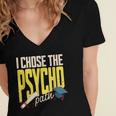 I Chose The Psycho Path Psychology Major Graduation Women's Jersey Short Sleeve Deep V-Neck Tshirt