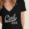 Civil Engineer Est 2019 Graduation Women's Jersey Short Sleeve Deep V-Neck Tshirt