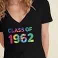 Class Of 1962 School Reunion College Highschool Graduation Women's Jersey Short Sleeve Deep V-Neck Tshirt