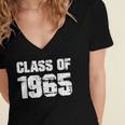 Class Of 1965 High School College Graduation Reunion Women's Jersey Short Sleeve Deep V-Neck Tshirt