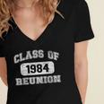 Class Of 1984 Reunion 40th Graduation Classmate Matching Tee Women's Jersey Short Sleeve Deep V-Neck Tshirt