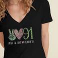 Class Of 1991 Shirt Leopard Senior Graduation Class Reunion Women's Jersey Short Sleeve Deep V-Neck Tshirt