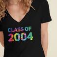Class Of 2004 School Reunion College Highschool Graduation Women's Jersey Short Sleeve Deep V-Neck Tshirt