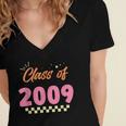 Class Of 2009 Meetup Graduation School Reunion Women's Jersey Short Sleeve Deep V-Neck Tshirt
