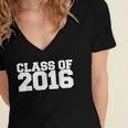 Class Of 2016 Senior Graduation Novelty FashionShirt Top Women's Jersey Short Sleeve Deep V-Neck Tshirt