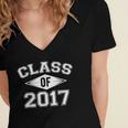 Class Of 2017 Graduation Shirt Senior For Graduates Women's Jersey Short Sleeve Deep V-Neck Tshirt