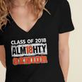 Class Of 2018 Alm18hty Senior 2018 Graduation T-Shirt Women's Jersey Short Sleeve Deep V-Neck Tshirt