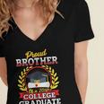 Class Of 2018 Graduation Tshirt For Brother Of Graduate Women's Jersey Short Sleeve Deep V-Neck Tshirt