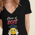 Class Of 2018 Graduation Grad For Her Tee Shirt Women's Jersey Short Sleeve Deep V-Neck Tshirt