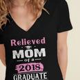 Class Of 2018 Graduation Shirt Mom Of Graduate Women's Jersey Short Sleeve Deep V-Neck Tshirt