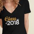 Class Of 2018 GraduationShirt Senior Boys Girls Men Women Women's Jersey Short Sleeve Deep V-Neck Tshirt