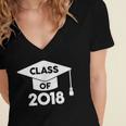Class Of 2018 Senior T-Shirt Graduation Shirt Women's Jersey Short Sleeve Deep V-Neck Tshirt