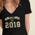 Class Of 2018 T-Shirt For 2018 Graduation Seniors Women's Jersey Short Sleeve Deep V-Neck Tshirt