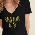Class Of 2020 Senior 90s Grunge Graduation Women's Jersey Short Sleeve Deep V-Neck Tshirt