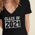 Class Of 2021 Future Graduation Graduating From School Women's Jersey Short Sleeve Deep V-Neck Tshirt