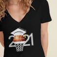 Class 2021 Graduation Senior Basketball Player Women's Jersey Short Sleeve Deep V-Neck Tshirt