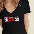 Class Of 2021 Senior Year Gamer Style Graduation For Grad Women's Jersey Short Sleeve Deep V-Neck Tshirt