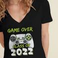 Class Of 2022 Graduate Senior 2022 Graduation Women's Jersey Short Sleeve Deep V-Neck Tshirt