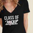Class Of 2022 Graduation Senior Baseball Player Women's Jersey Short Sleeve Deep V-Neck Tshirt