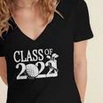 Class Of 2022 Graduation Senior Golf Golfer Player Women's Jersey Short Sleeve Deep V-Neck Tshirt