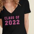 Class Of 2022 High School Graduation Date GraduateShirt Women's Jersey Short Sleeve Deep V-Neck Tshirt