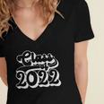 Class Of 2022 High School Senior College Senior Graduation Women's Jersey Short Sleeve Deep V-Neck Tshirt