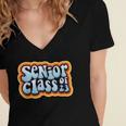 Class Of 2023 Graduating Senior Graduation Women's Jersey Short Sleeve Deep V-Neck Tshirt