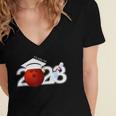 Class Of 2023 Graduation For Him Her Bowling Women's Jersey Short Sleeve Deep V-Neck Tshirt