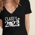 Class Of 2023 Graduation Senior Golfer Golf Player Women's Jersey Short Sleeve Deep V-Neck Tshirt
