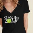 Class Of 2023 Graduation Senior Tennis Player Women's Jersey Short Sleeve Deep V-Neck Tshirt