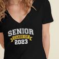 Class Of 2023 Senior 2023 Graduation Senior Boys Girls Women's Jersey Short Sleeve Deep V-Neck Tshirt