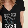Class Of 2024 Finale Drama Theater Club Actor Graduation Women's Jersey Short Sleeve Deep V-Neck Tshirt