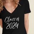 Class Of 2024 Shirt First Day Of Seventh Grade Graduation Women's Jersey Short Sleeve Deep V-Neck Tshirt