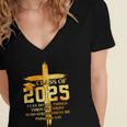 Class Of 2025 Christian Graduation Senior Graduate Men Women Women's Jersey Short Sleeve Deep V-Neck Tshirt