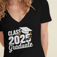 Class Of 2025 Graduate 2025 Graduation Women's Jersey Short Sleeve Deep V-Neck Tshirt