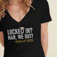 We Out Class Of 2025 Senior Graduation Graduate Grad Women's Jersey Short Sleeve Deep V-Neck Tshirt