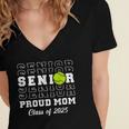 Class Of 2025 Tennis Mom Senior Graduation Graduate Women's Jersey Short Sleeve Deep V-Neck Tshirt
