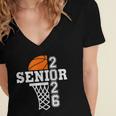 Class Of 2026 Basketball Senior 26 Player Team Graduation Women's Jersey Short Sleeve Deep V-Neck Tshirt