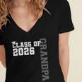 Class Of 2026 Proud Grandpa Of A 2026 Graduate Graduation Women's Jersey Short Sleeve Deep V-Neck Tshirt
